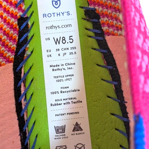 Rothy's Point Lotus Floral Women's Shoes Flats Loafers Slip Ons Size 8.5 - Picture 6 of 10